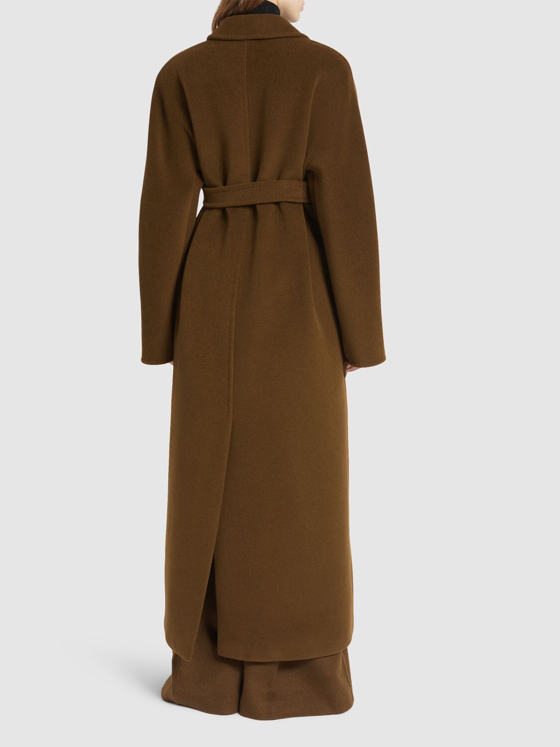 Shop Max Mara Attuale Long Coat In Brown