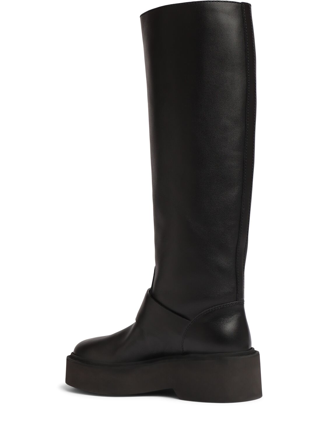 Shop Roger Vivier 15mm Viv Rangers Leather Biker Boots In 黑色