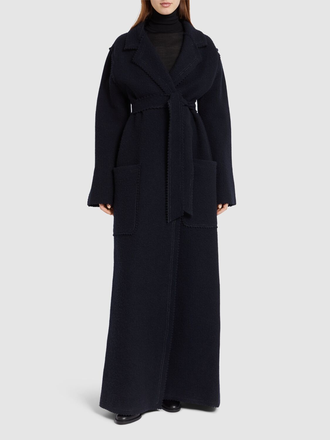 Shop Max Mara Jene Wool & Cashmere Long Coat In Blue