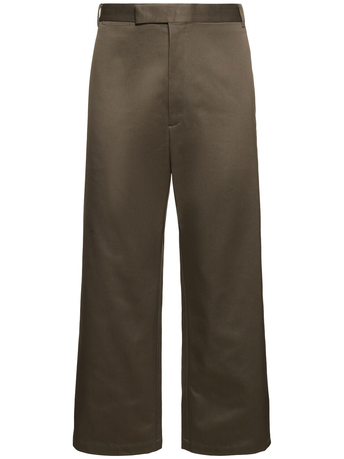 Thom Browne Unconstructed Straight Leg Pants In Green