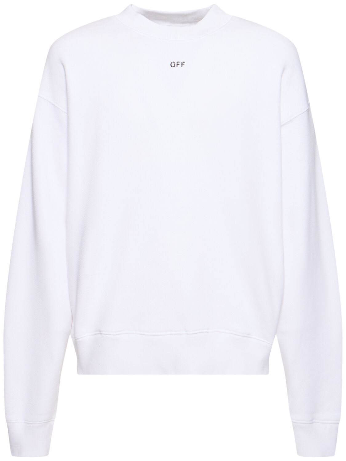 Off-white Off Stamp Skate Cotton Sweatshirt In White