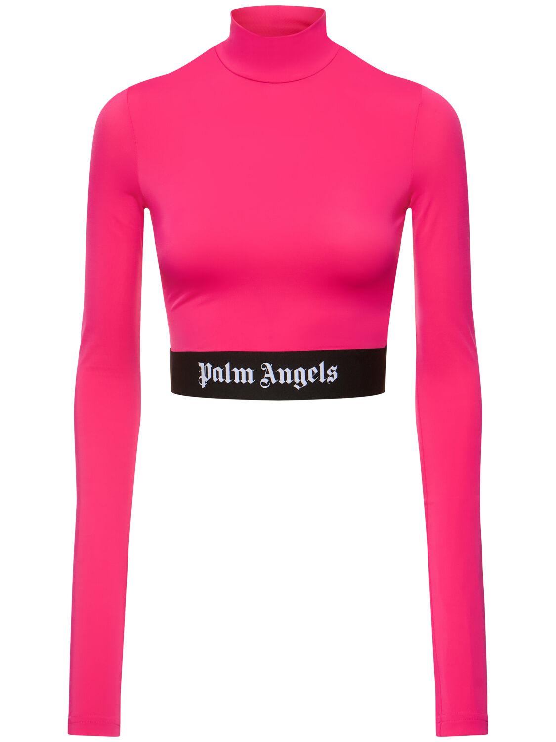 Palm Angels Classic Logo Nylon Blend Top In Pink