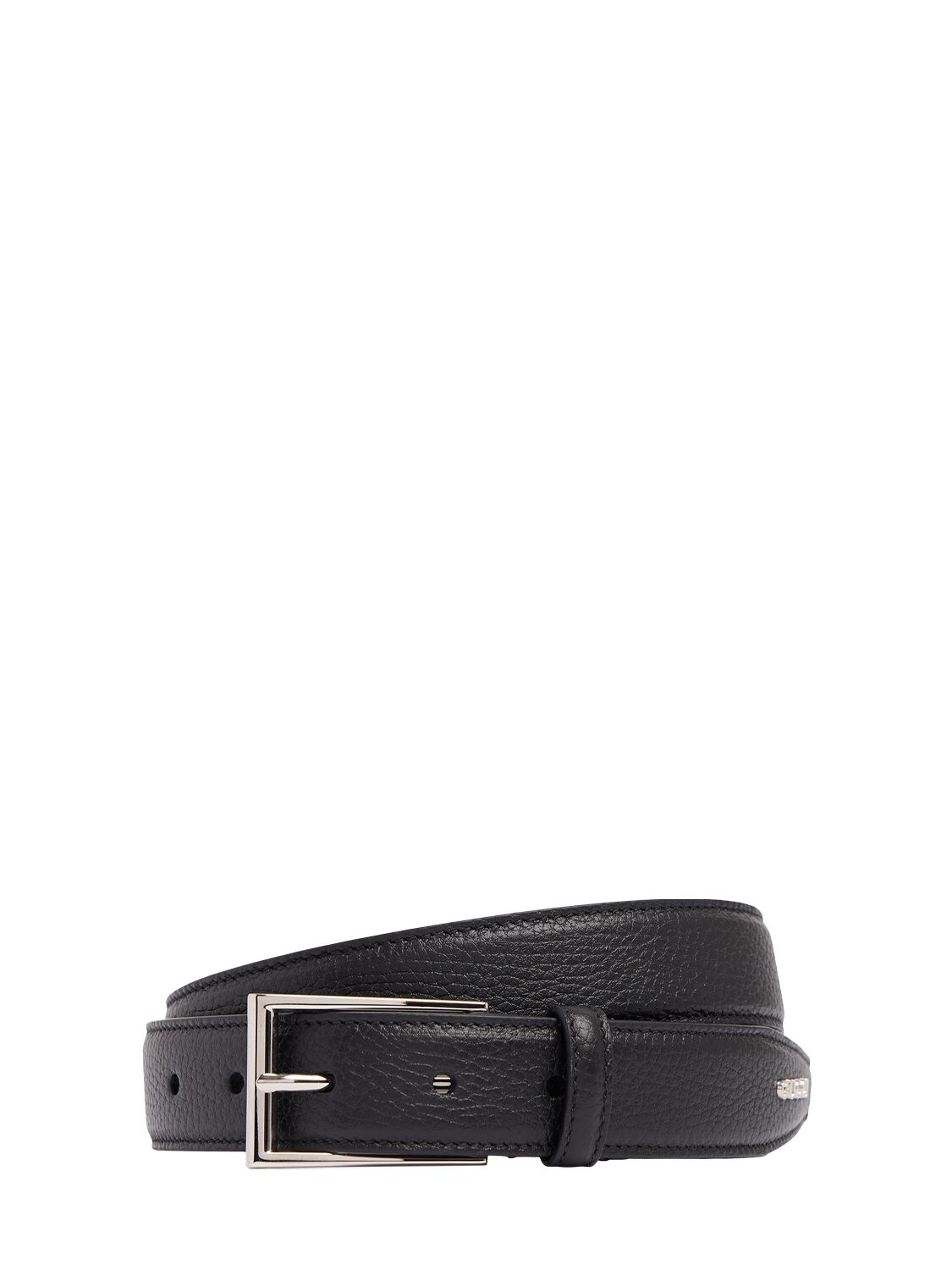 Gucci 3cm  Script Leather Belt In Black