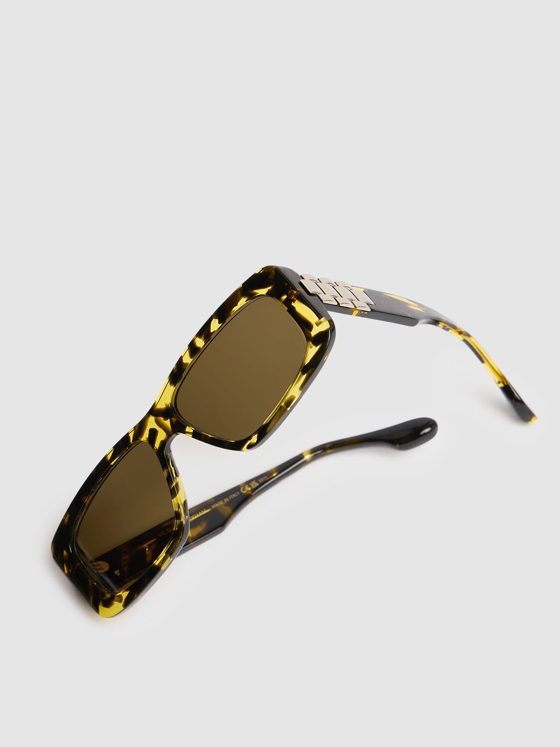 Shop Victoria Beckham Vb Chain Acetate Sunglasses In Black Yellow