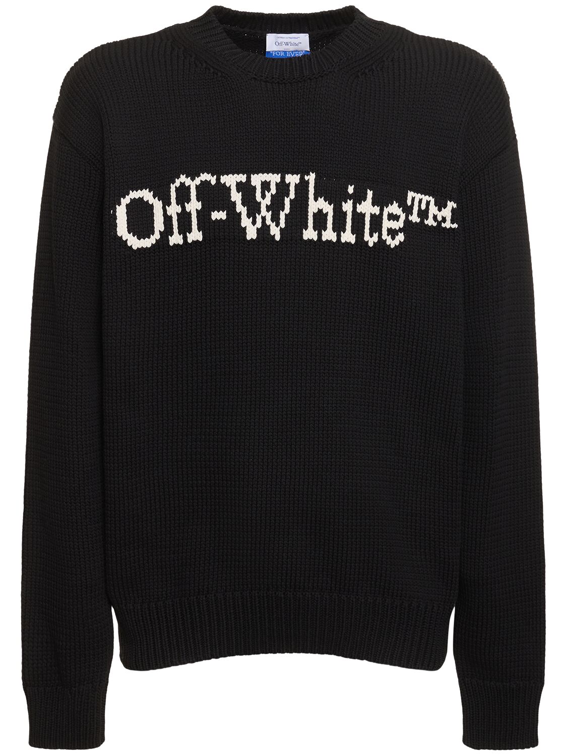 Shop Off-white Big Bookish Chunky Knit Sweater In Black