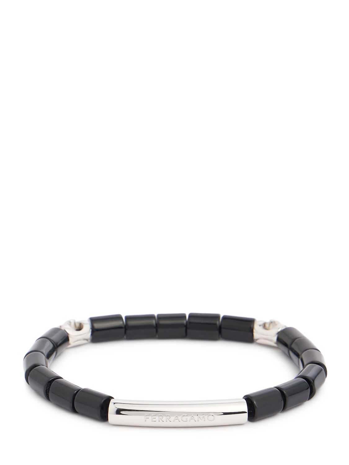 Ferragamo Stonecil Logo Bracelet In Black