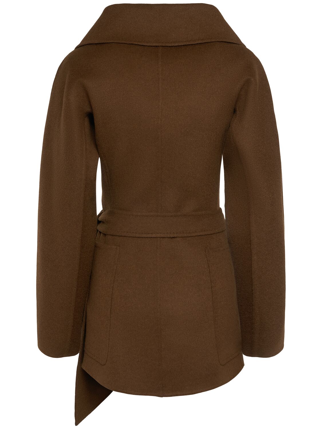 Shop Max Mara Holly Camel Wrap Jacket In Brown