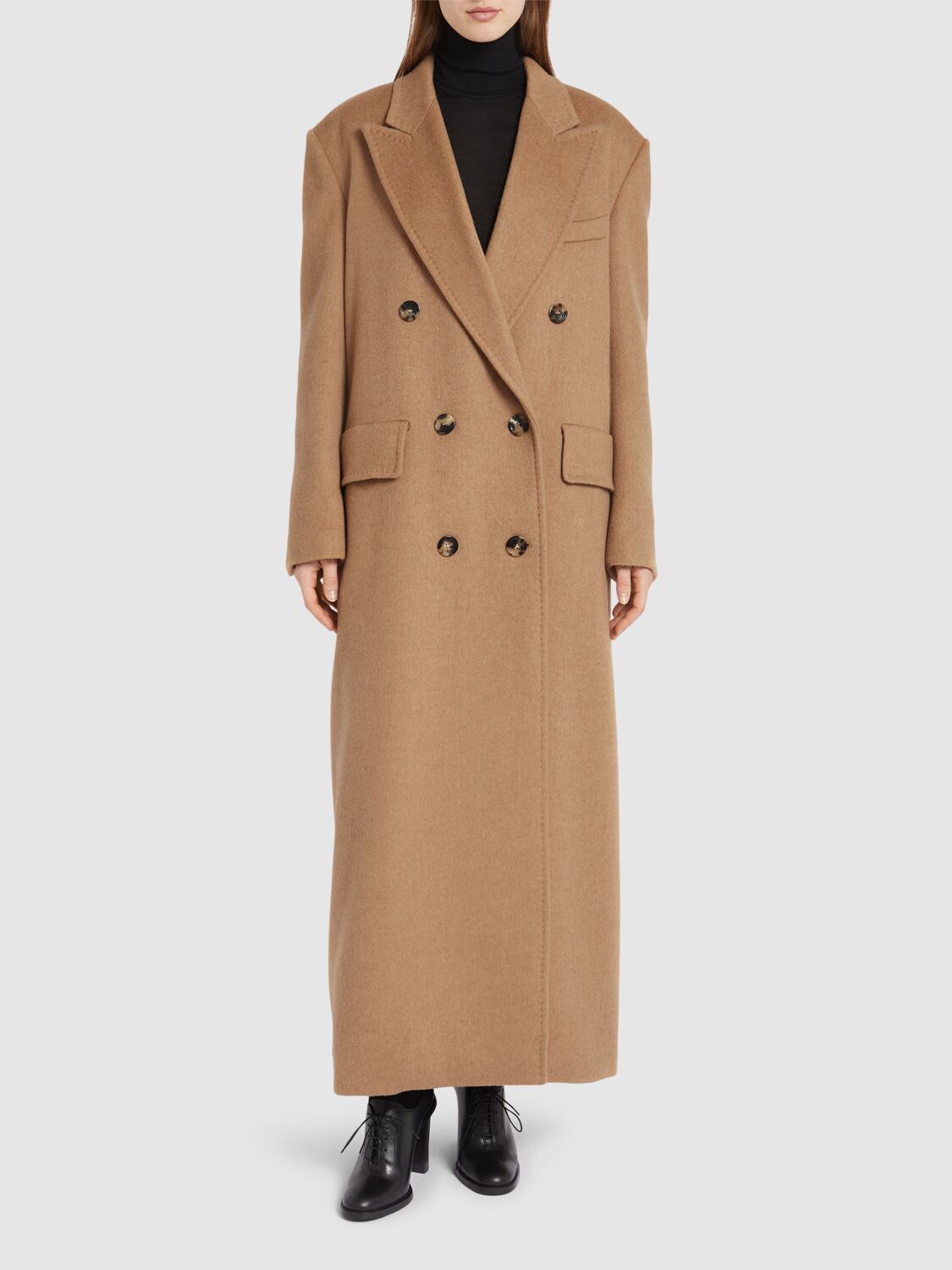 Shop Max Mara Fungo Double Breast Camel Coat