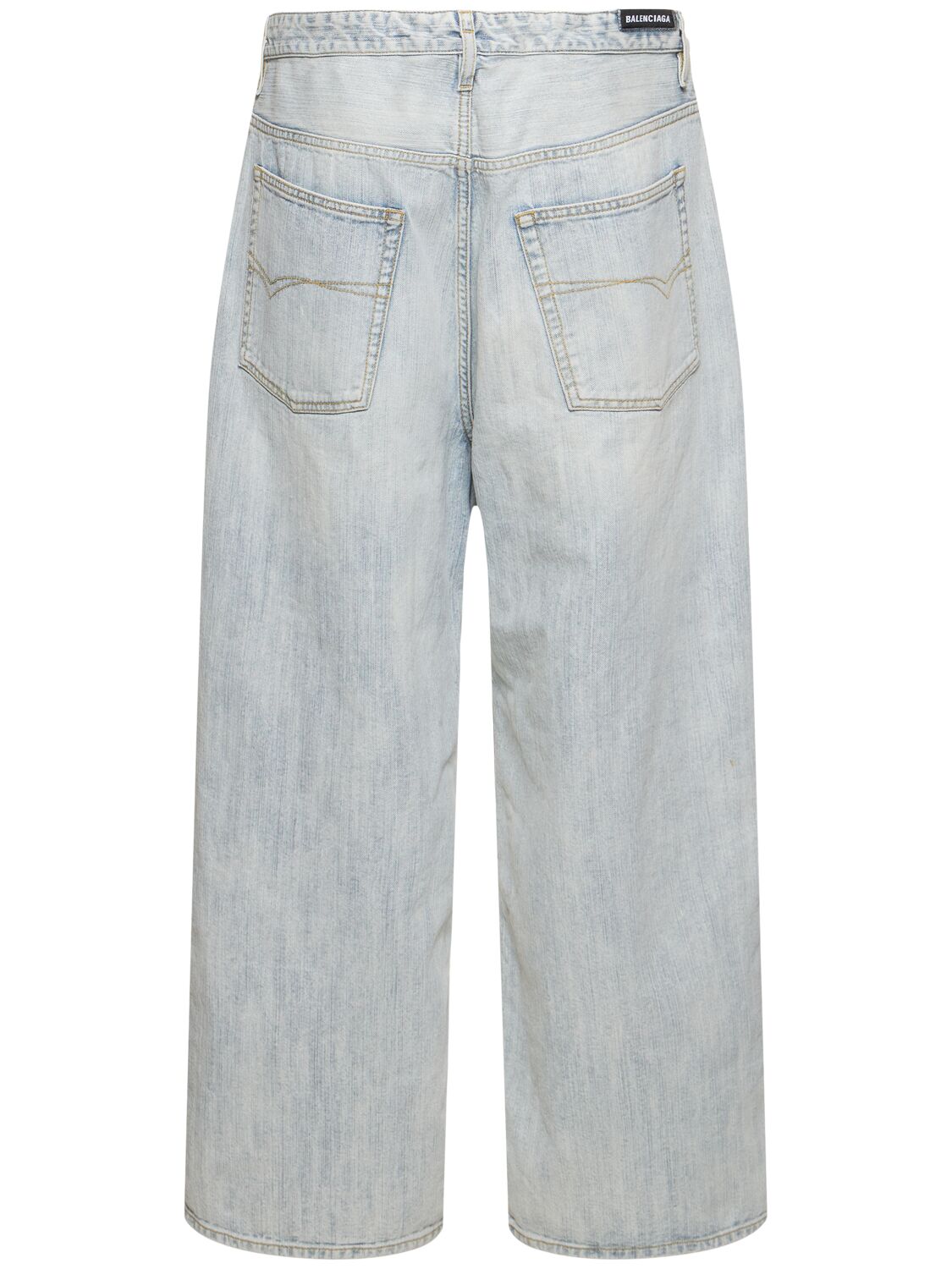 Balenciaga Mid-rise Cotton Twill Wide-leg Pants In Grey Balenciaga Mid-rise Cotton Twill Wide-leg Pants In Grey
