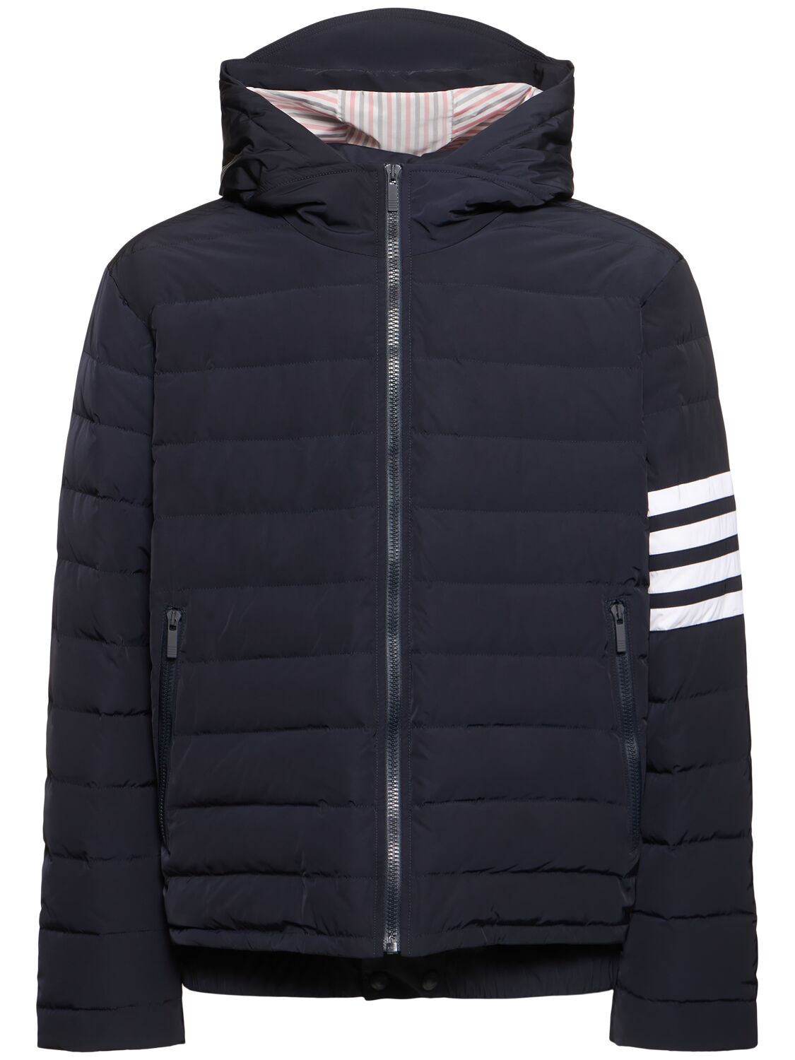Thom Browne 4-bar Quilted Nylon Down Jacket In Navy