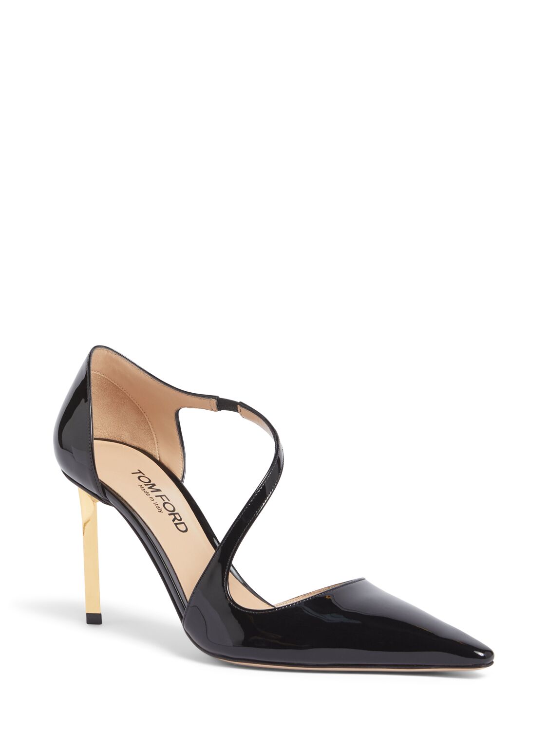 Shop Tom Ford 85mm Newton Patent Leather Pumps In Espresso