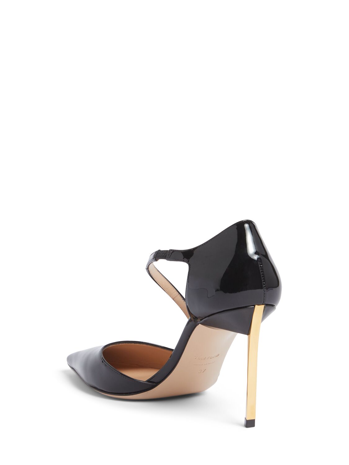 Shop Tom Ford 85mm Newton Patent Leather Pumps In Espresso