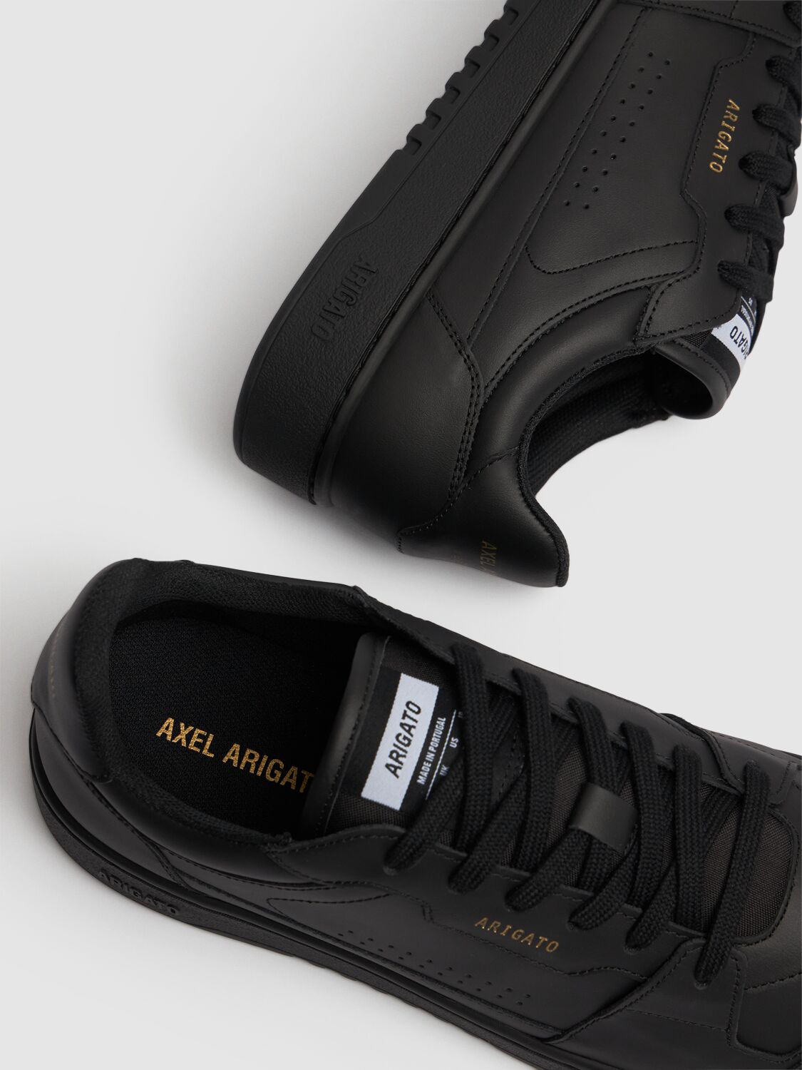 Shop Axel Arigato Dice Low Leather Sneakers In Black