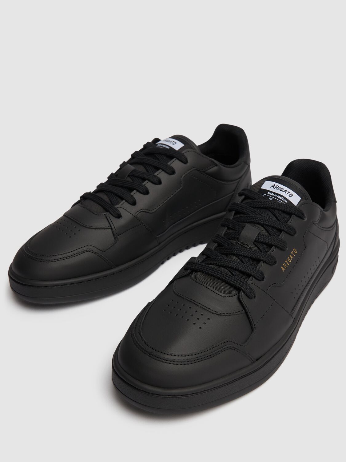 Shop Axel Arigato Dice Low Leather Sneakers In Black