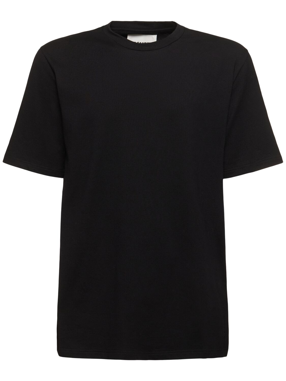 Jil Sander Logo Print Cotton Jersey T-shirt In Black