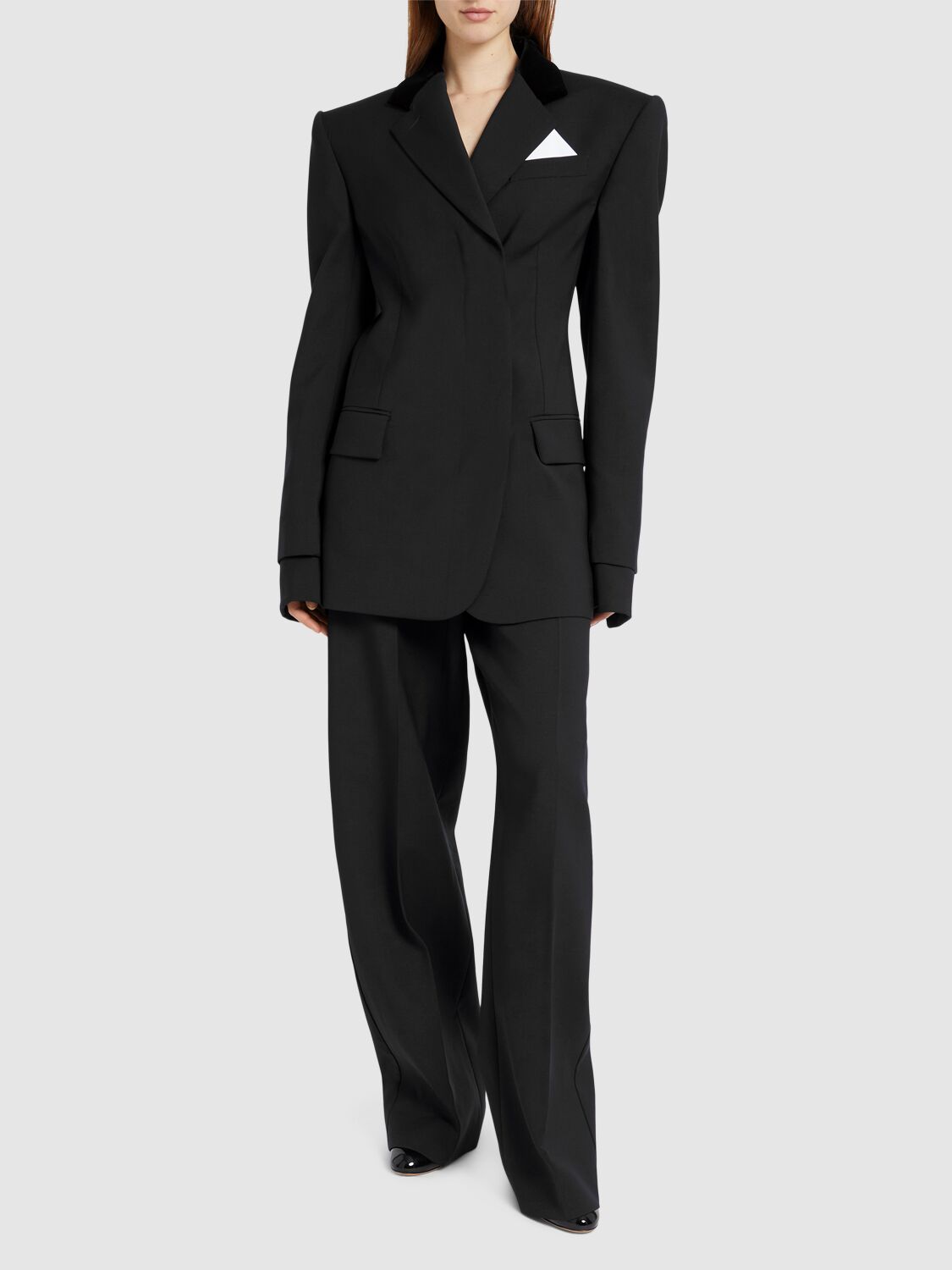 Shop Sportmax Bino Wool Blazer In Black