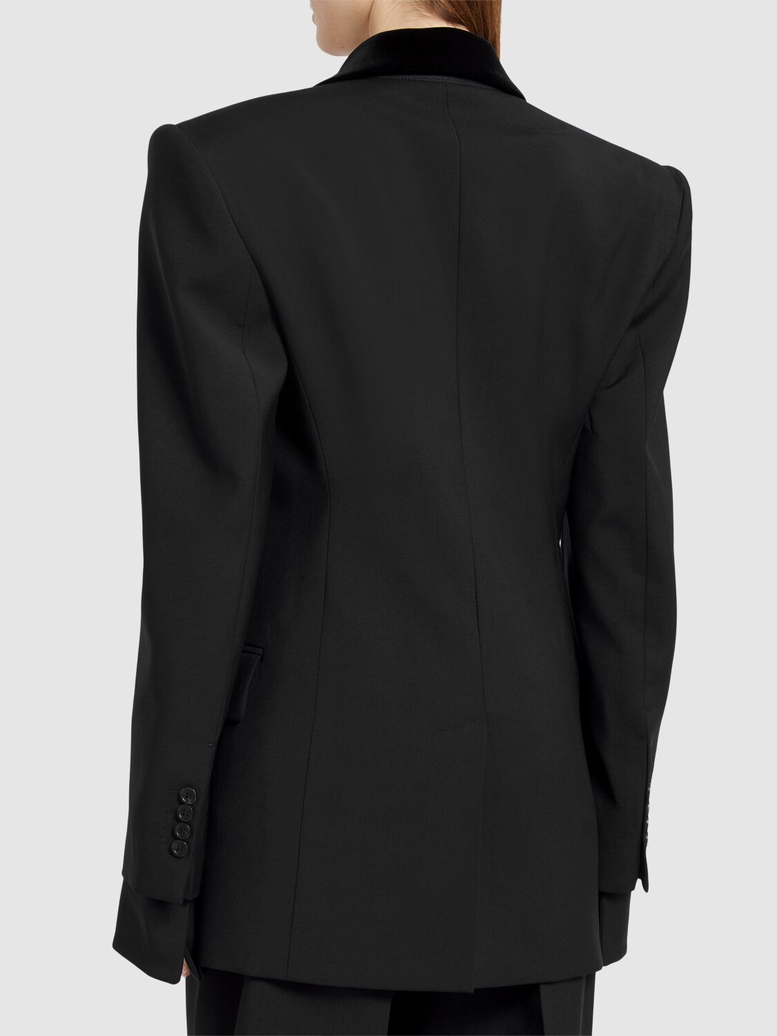 Shop Sportmax Bino Wool Blazer In Black