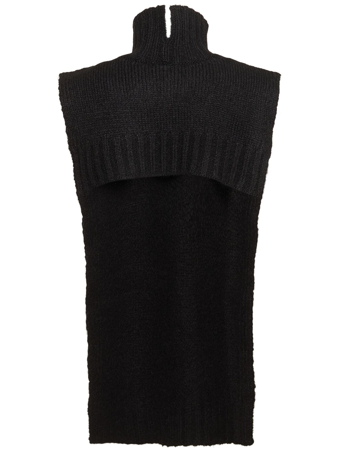 Shop Jil Sander High Neck Knit Vest In Black