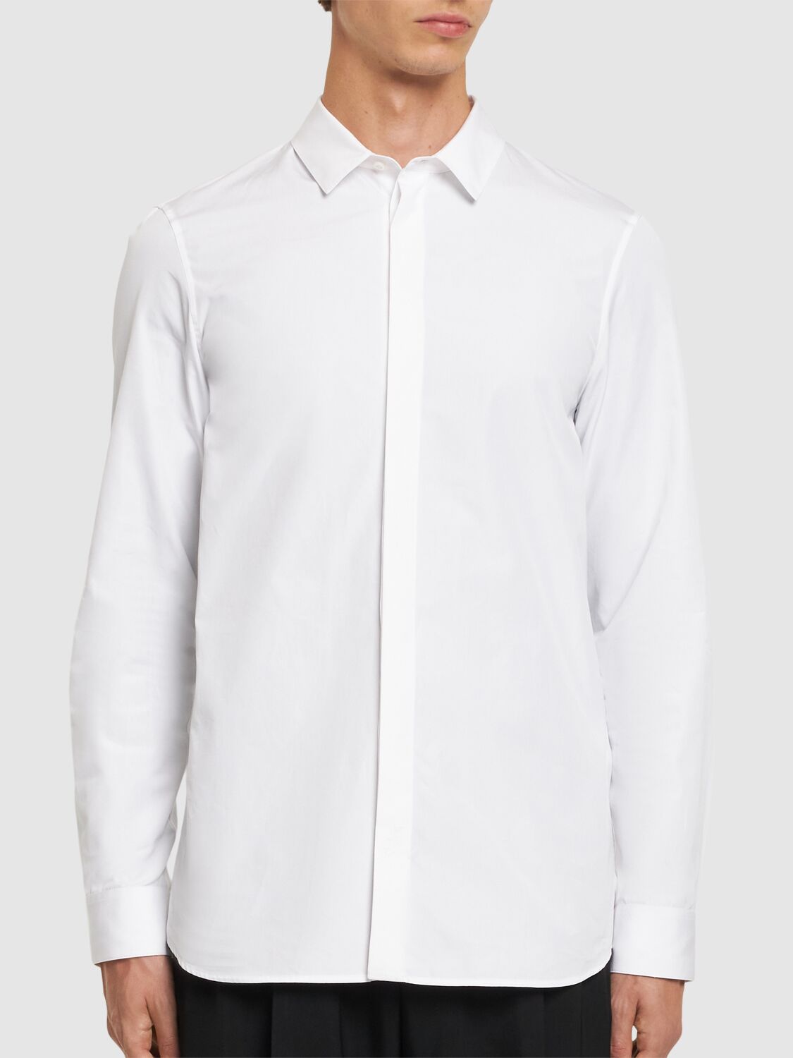Shop Jil Sander Monday Cotton Poplin Shirt In White
