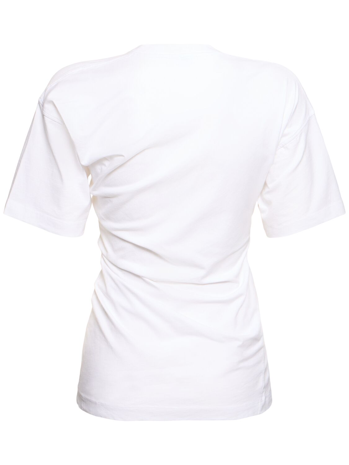 Shop Totême Twisted Organic Cotton Jersey Top In White