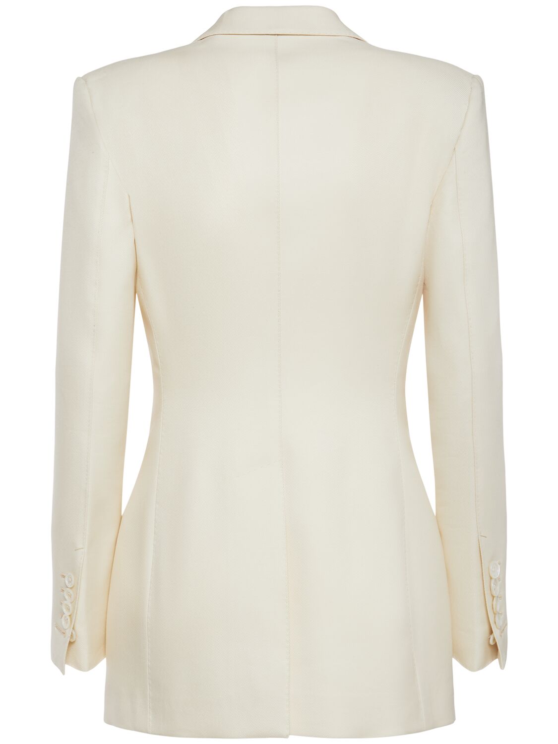 Shop Tom Ford Wool & Silk Twill Blazer In Ecru