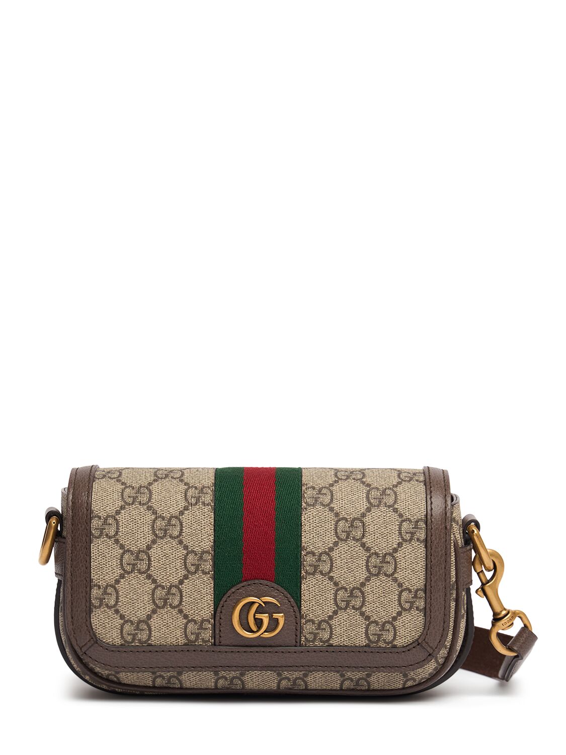 Gucci Ophidia Gg Crossbody Bag In Beige/brown