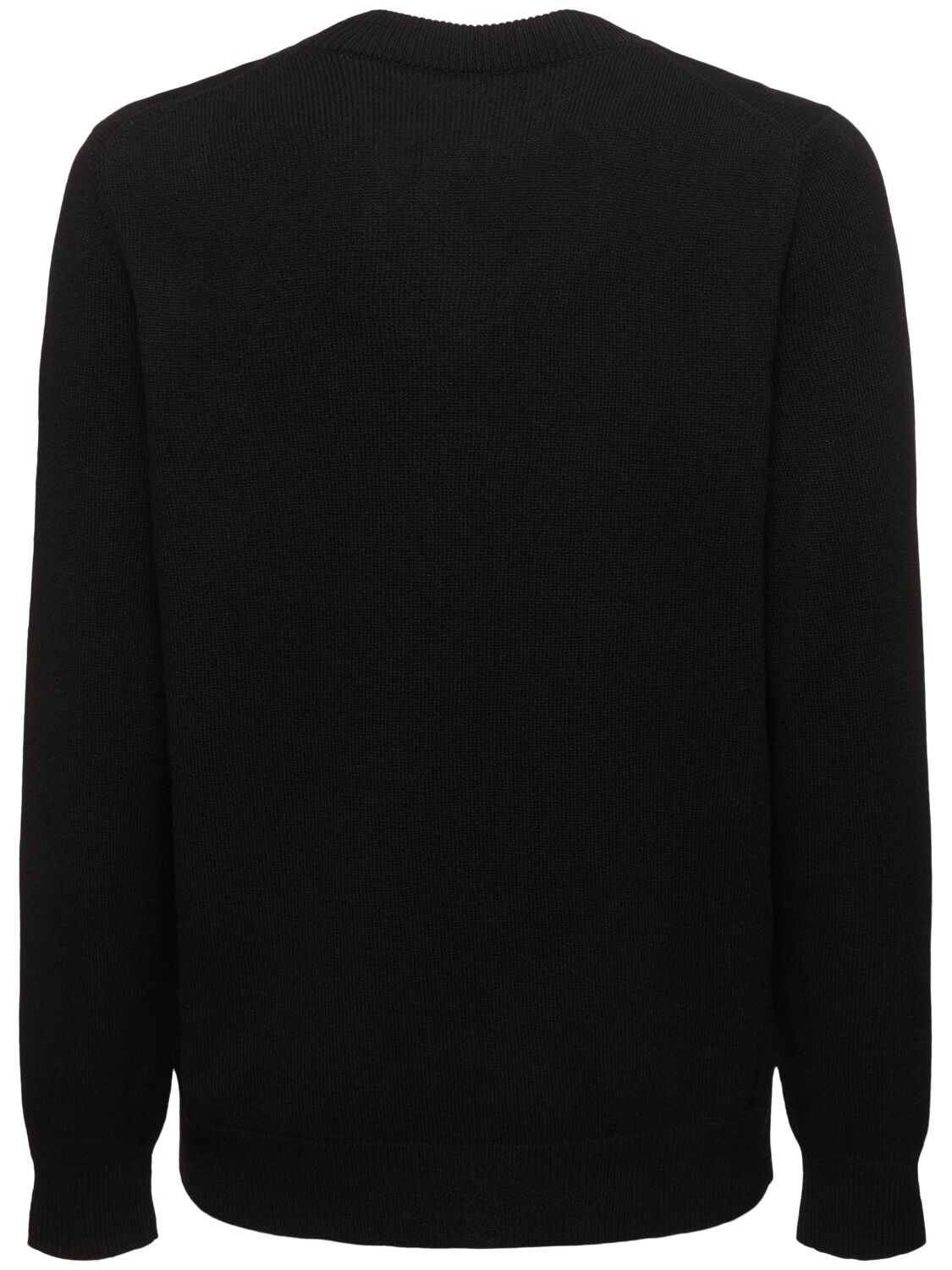 Shop Jil Sander Wool Blend V Neck Sweater In Black