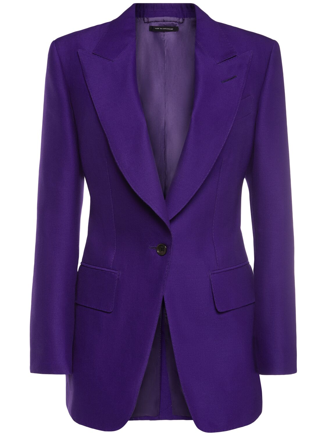Tom Ford Wool & Silk Blazer In Purple