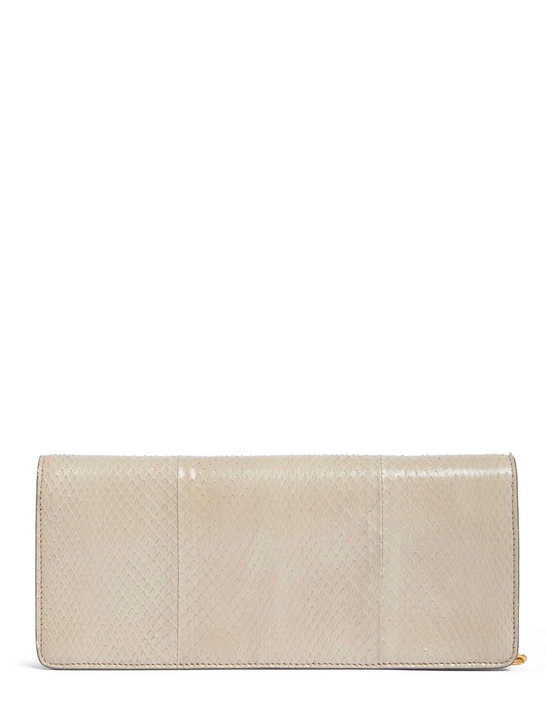 Shop Tom Ford Shiny Snakeskin Clutch In Pearl Grey