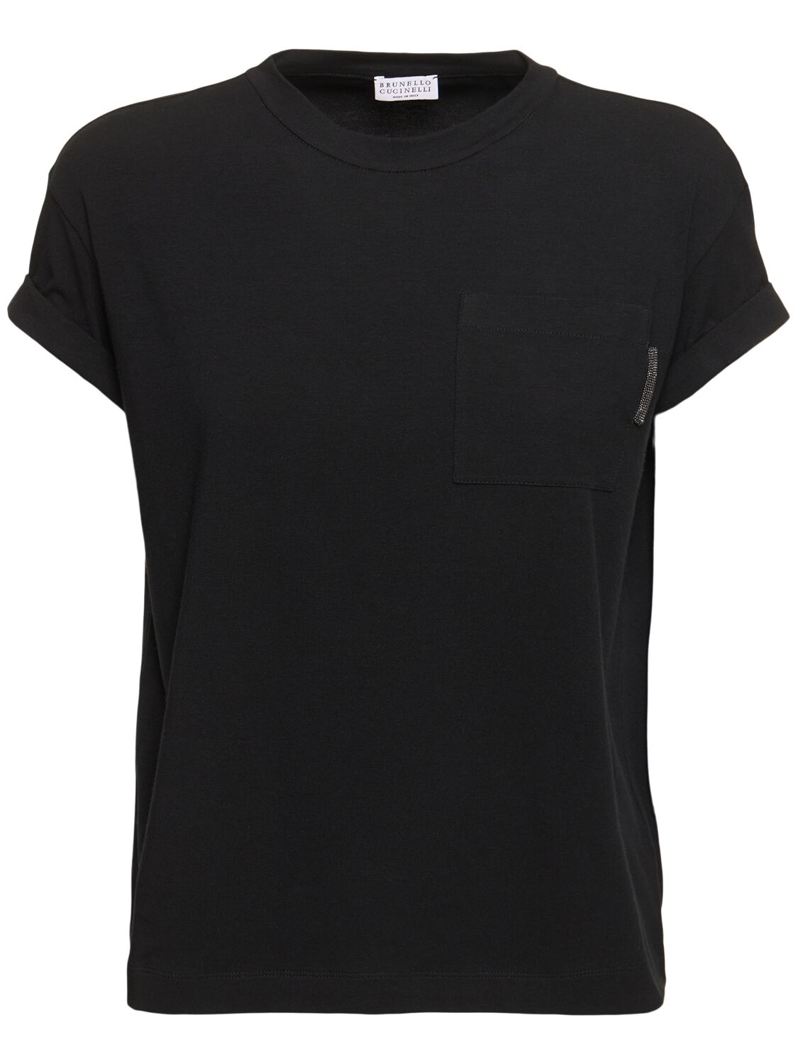Brunello Cucinelli Jersey Short Sleeve T-shirt In Black