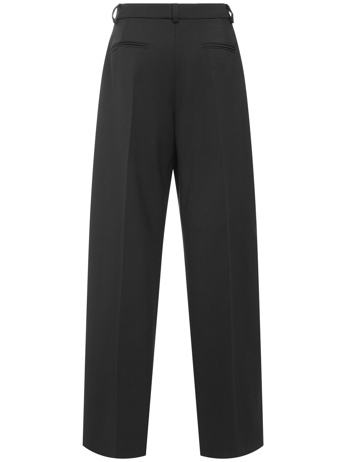 Shop Sportmax Ampezzo Wool Wide Pants In Black