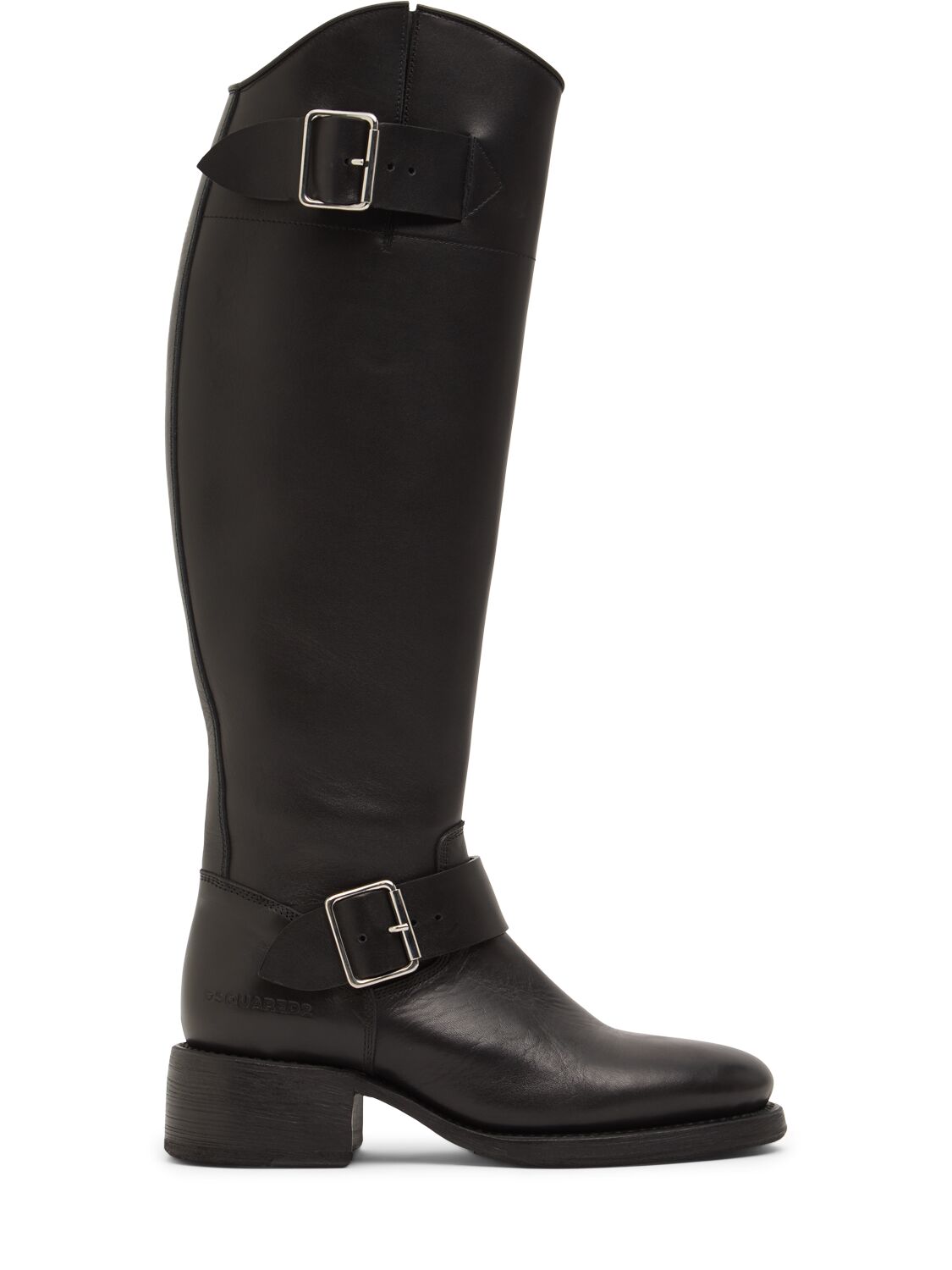 Dsquared2 50mm Leather Tall Boots In Black