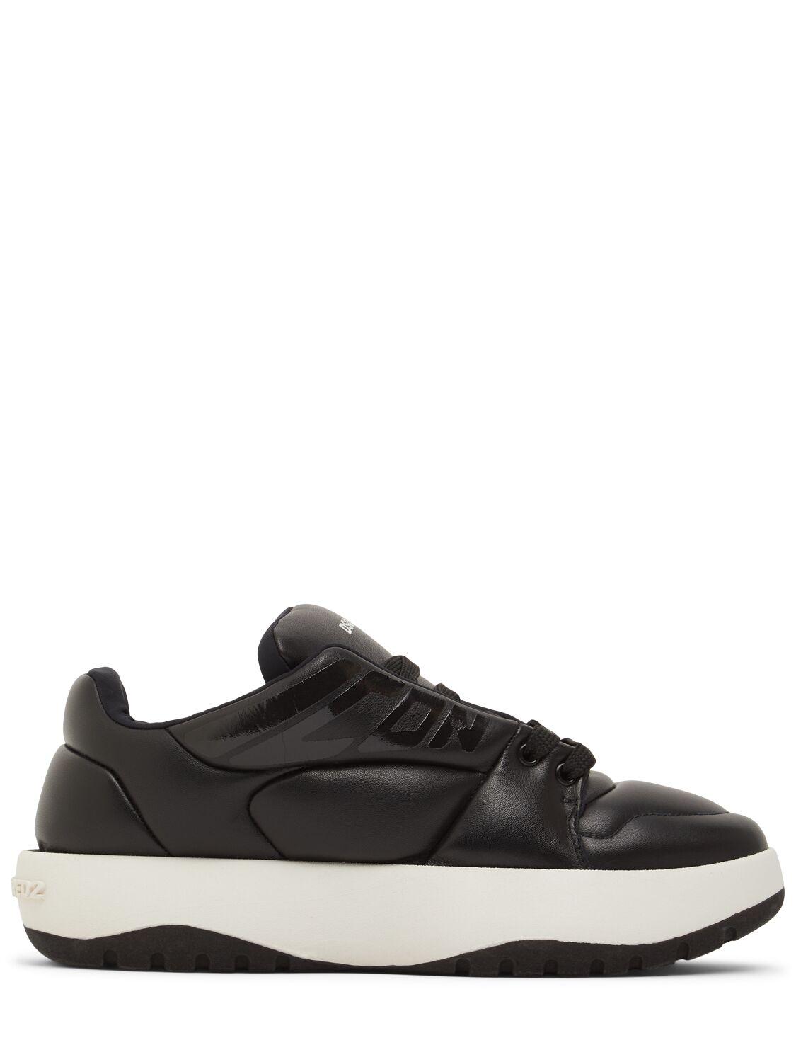 Dsquared2 Icon Leather Low Sneakers In Black