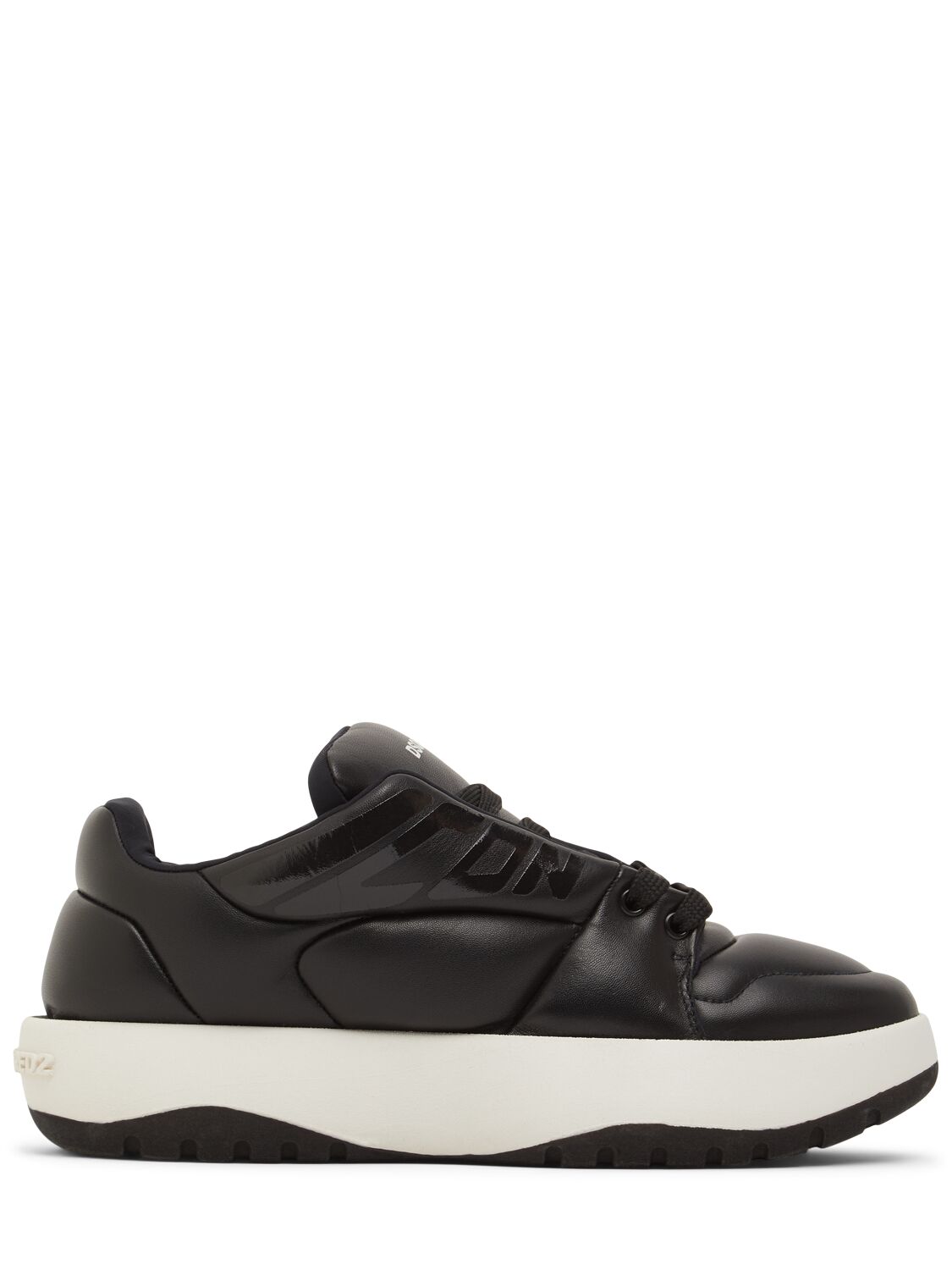 Shop Dsquared2 Icon Leather Low Sneakers In Black