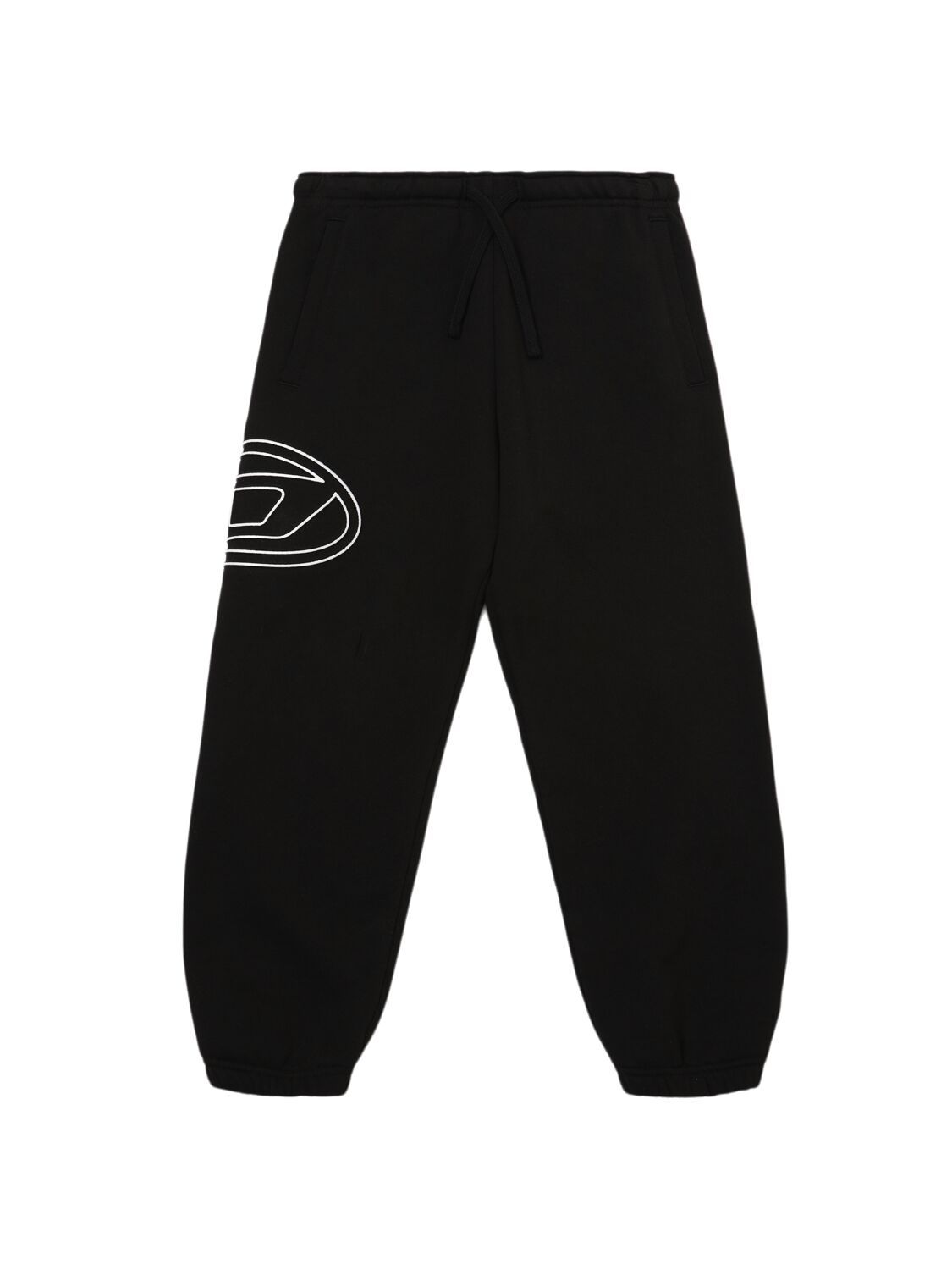 Diesel Kids' Cotton Sweatpants W/logo Detail In Black