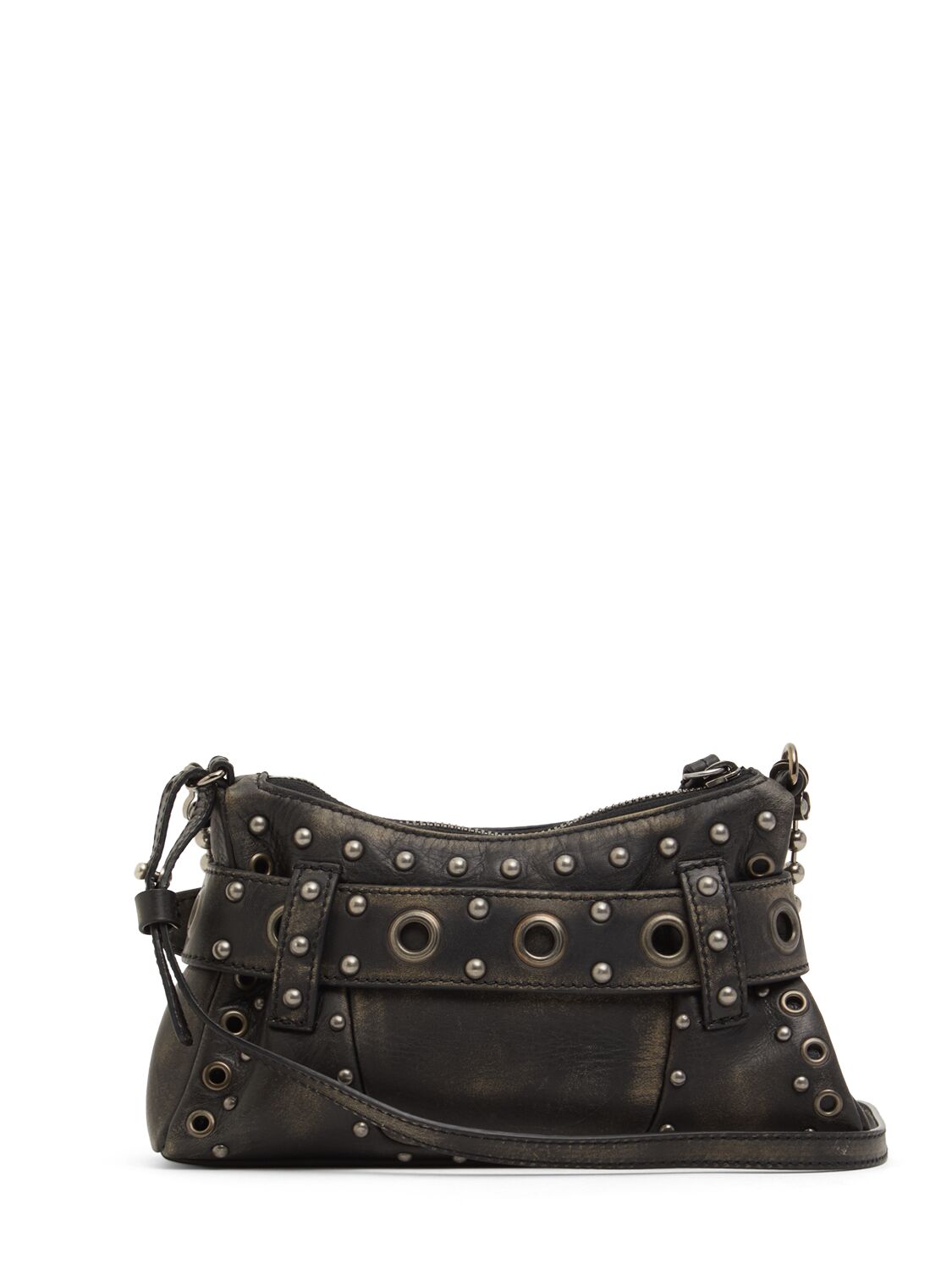 Shop Dsquared2 Gothic Leather Clutch In Black