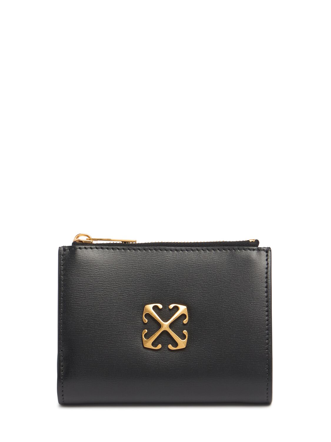Off-white Jitney Bifold Leather Wallet In Black