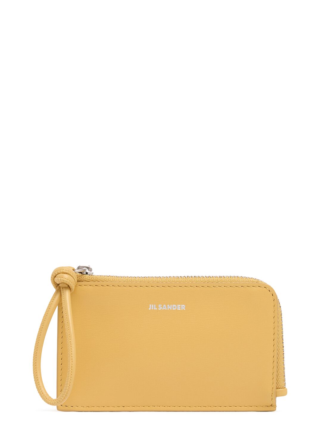 Jil Sander E/w Giro Envelope Leather Wallet In Light Yellow