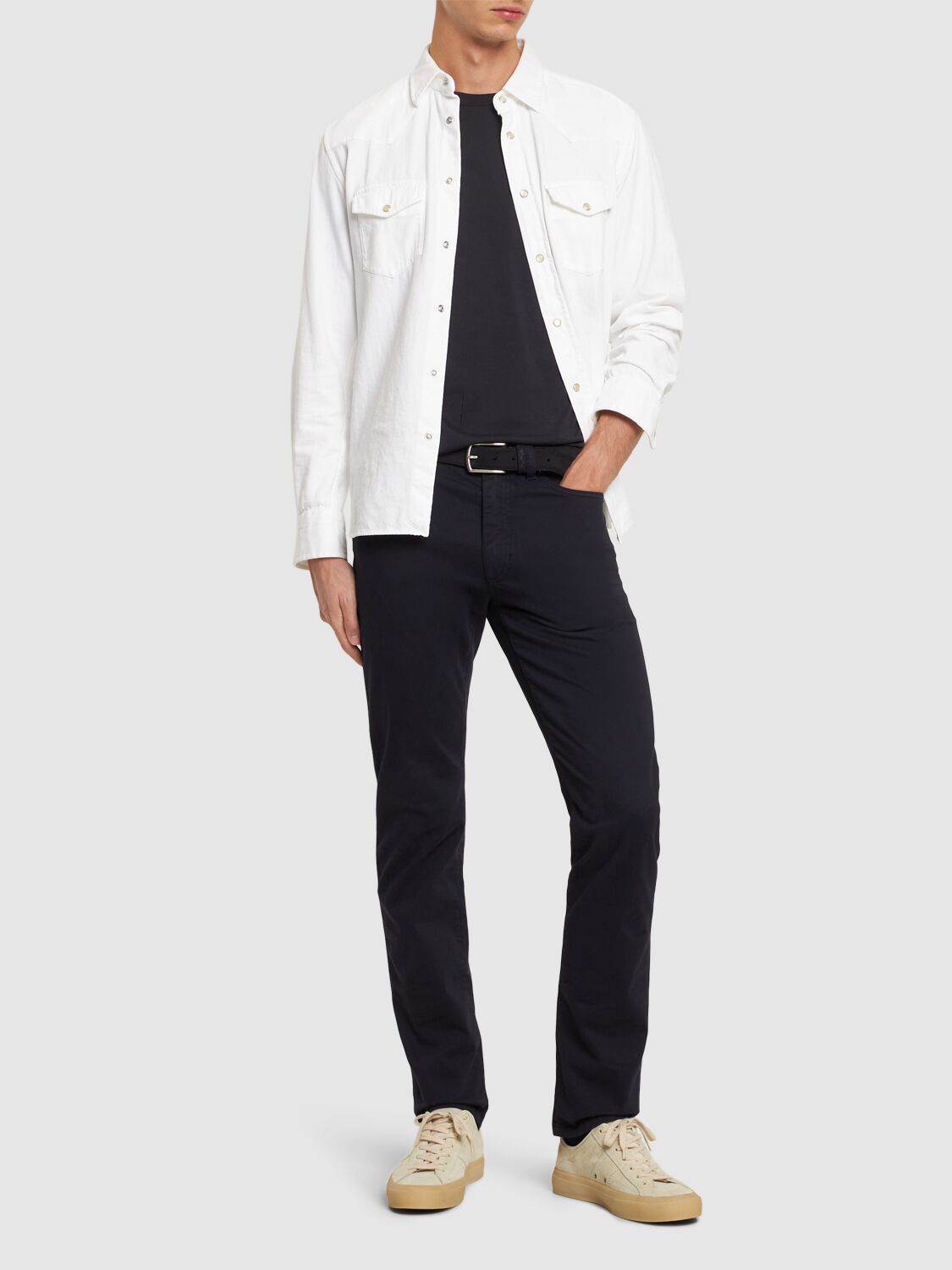 ZEGNA STRETCH GABARDINE PANTS 