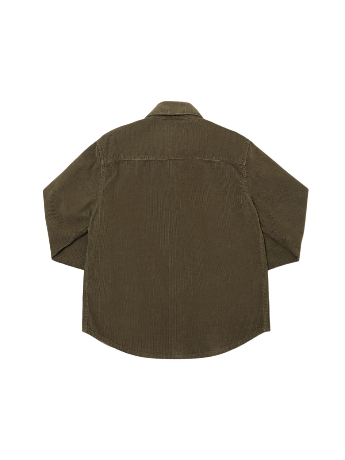 Shop Diesel Cotton Corduroy Overshirt In Dark Green