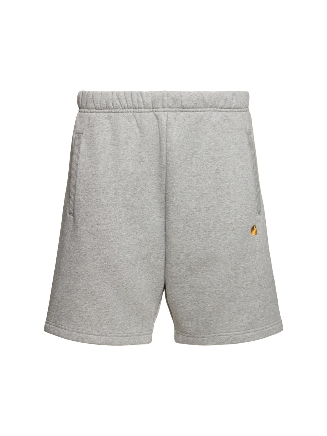 Shop Carhartt Chase Cotton Blend Sweat Shorts In Grey Heather,go