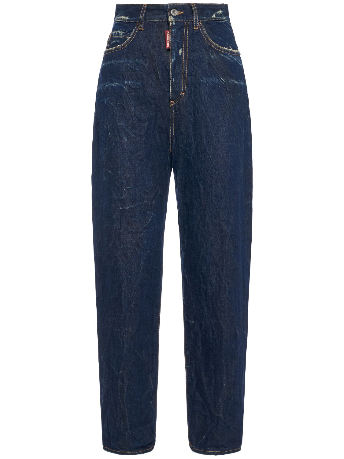 Dsquared2 80's High Rise Cropped Jeans In Blue