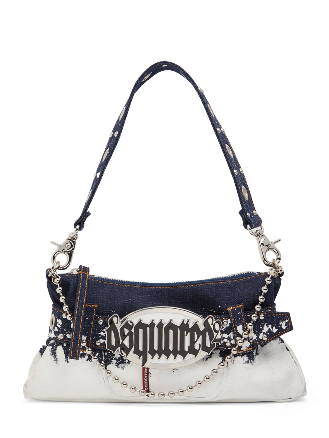 Dsquared2 Gothic Denim Shoulder Bag In Multicolor