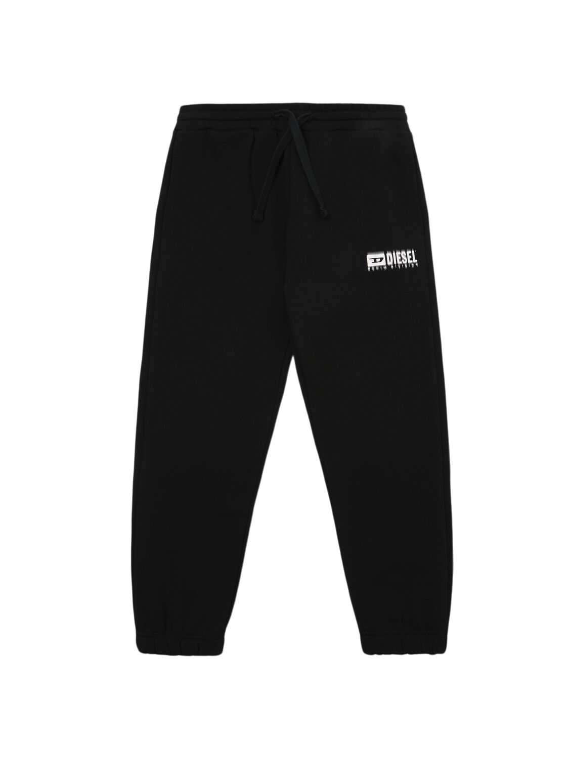 Diesel Cotton Sweatpants W/logo Detail In Black