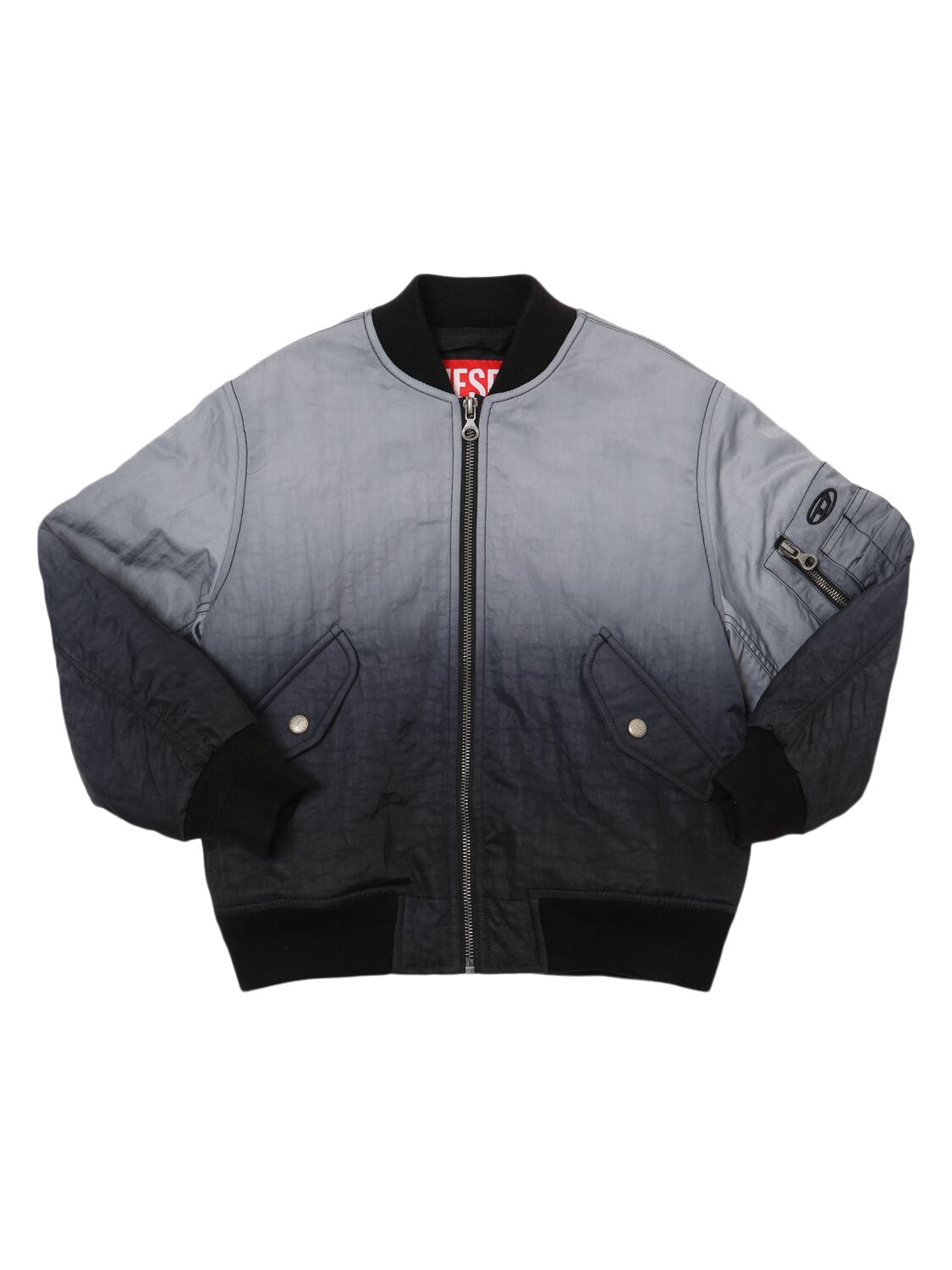 Diesel Printed Poly Bomber Jacket In Multicolor