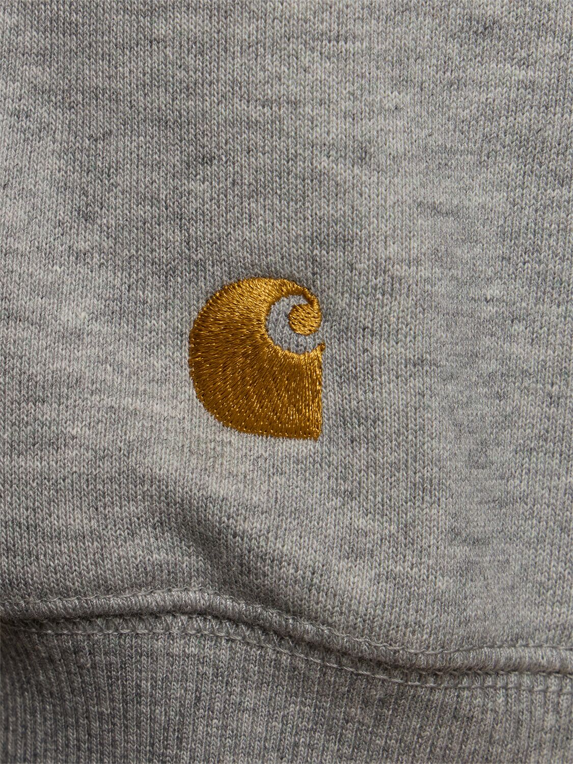 Shop Carhartt Chase Cotton Blend Hoodie In Heather Grey