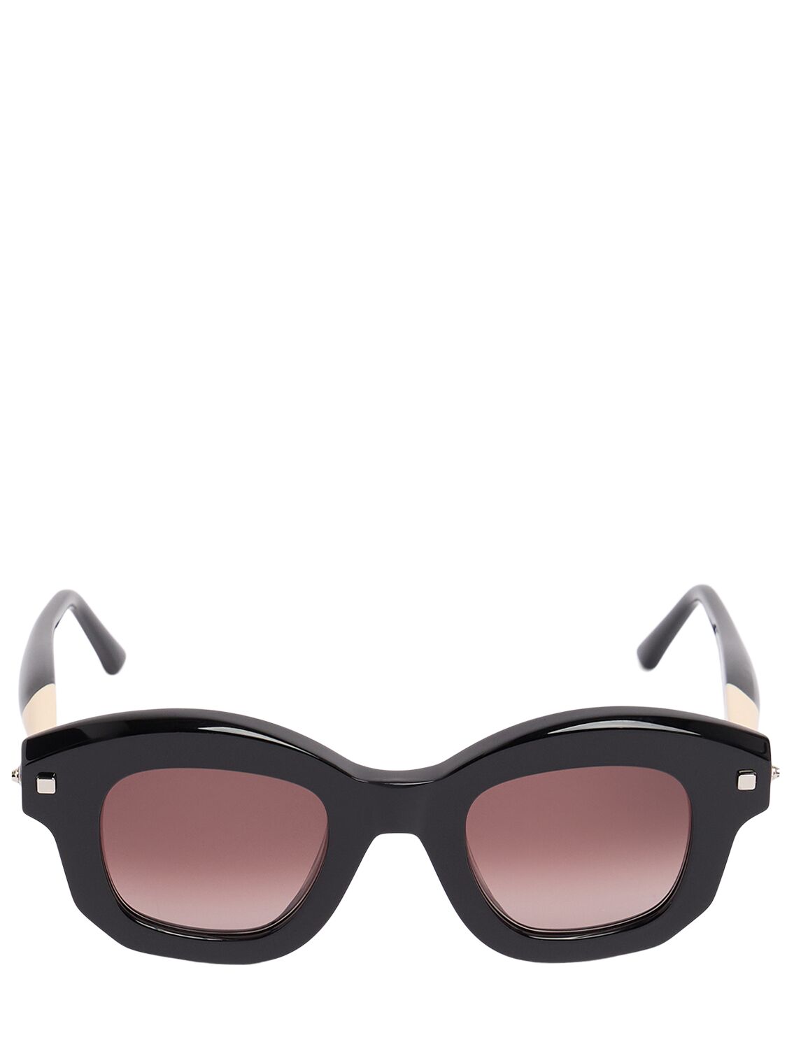 Kuboraum Berlin J1 Round Acetate Sunglasses In Black,ivory
