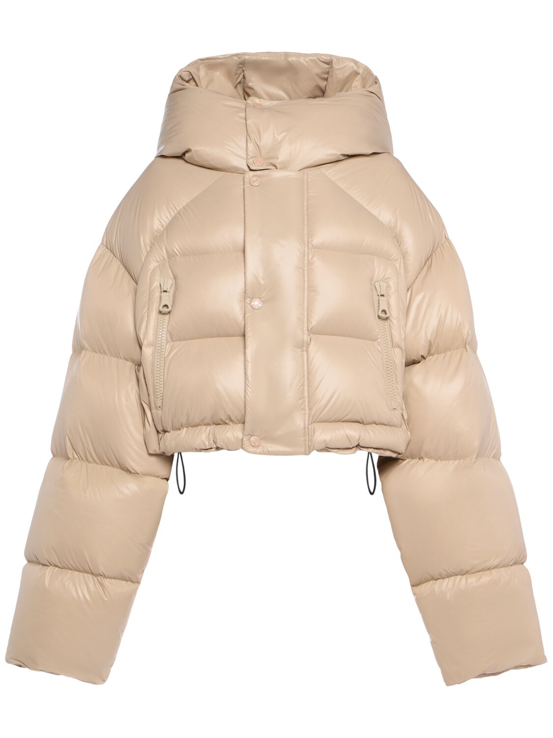 Dsquared2 Puffer Kaban Crop Down Jacket W/ Hood In White