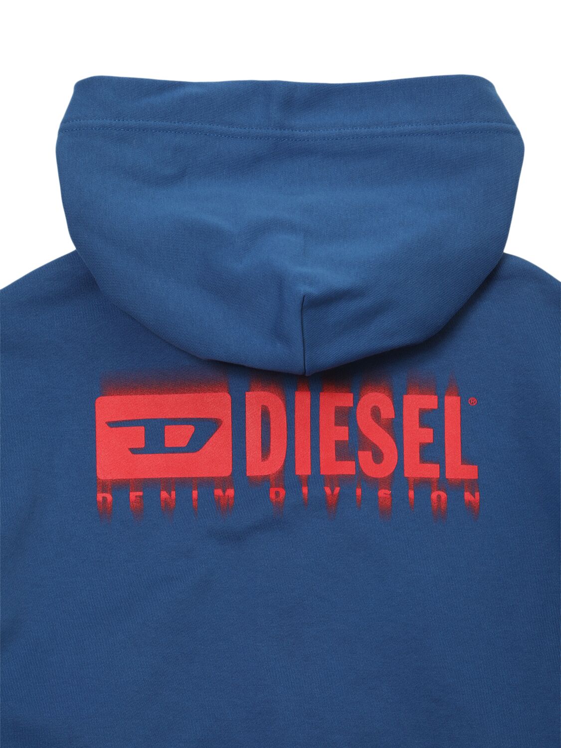 Shop Diesel Hooded Cotton Zip-up Sweatshirt In Blue