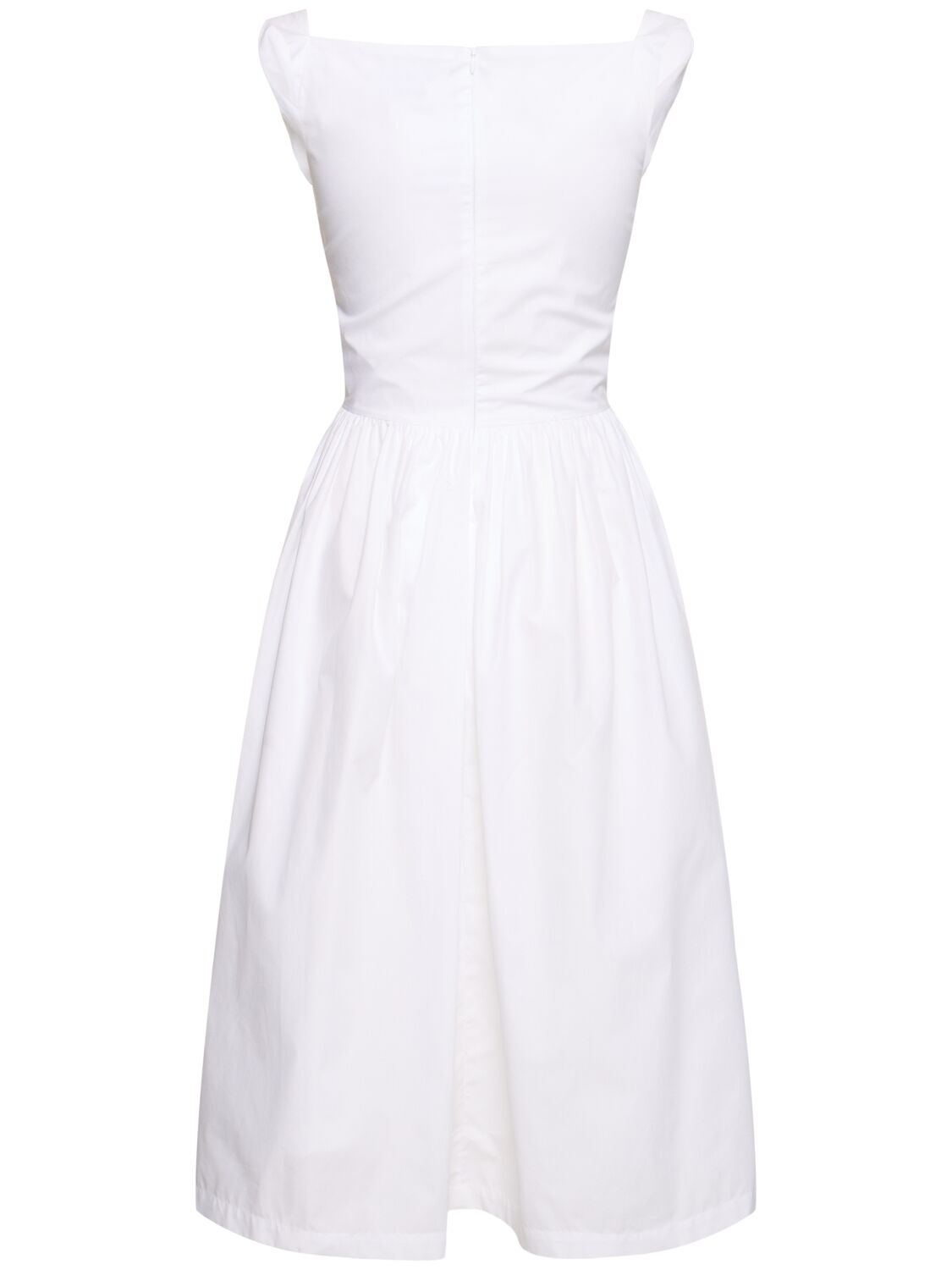 Shop Vivienne Westwood Sunday Poplin Corset Midi Dress In White